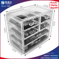 Acrylique Makeup Organizer 4-Drawer Stack avec couvercle